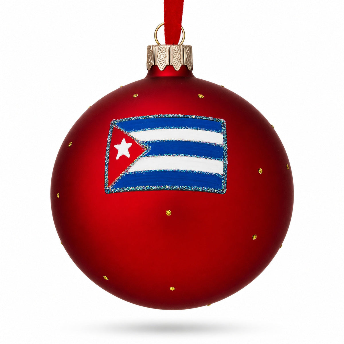 Old Havana, Havana, Cuba Glass Ball Christmas Ornament 4 Inches
