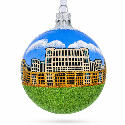 Palace of Parliament, Bucharest, Romania Glass Ball Ornament 3.25 Inches