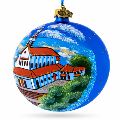 Mount Monserrate, Bogota, Colombia Glass Ball Christmas Ornament 4 Inches