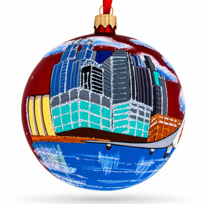 Puerto Madero, Buenos Aires, Argentina Glass Ball Christmas Ornament 4 Inches
