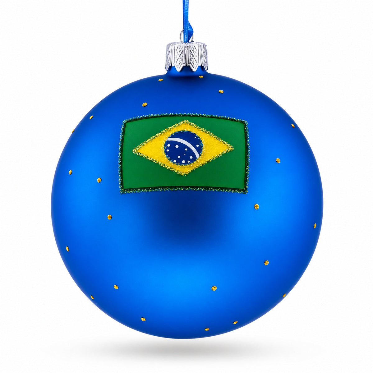 Corcovado Christ the Redeemer, Rio de Janeiro, Brazil Glass Christmas Ornament 4 Inches