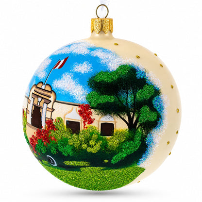 Museo Larco, Lima, Peru Glass Ball Christmas Ornament 4 Inches