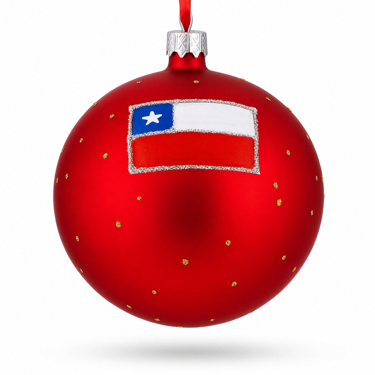 Cerro San Cristobal, Santiago, Chile Glass Ball Christmas Ornament 4 Inches