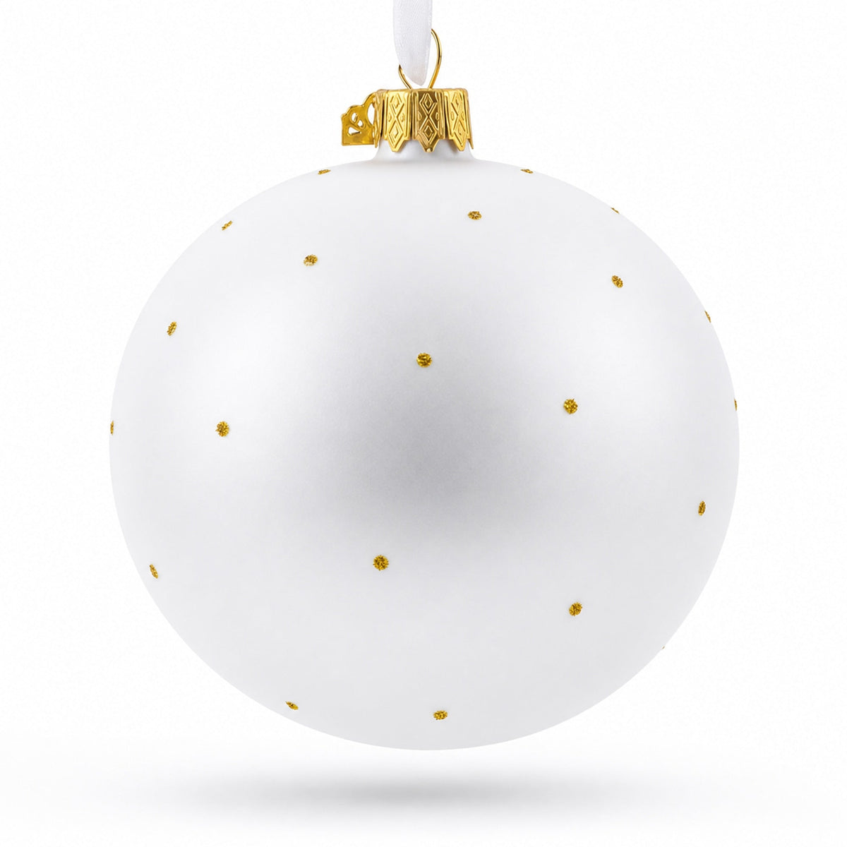 Floral Vase Masterpiece Glass Ball Christmas Ornament 4 Inches