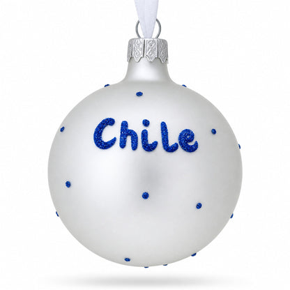 Flag of Chile Glass Ball Christmas Ornament 3.25 Inches