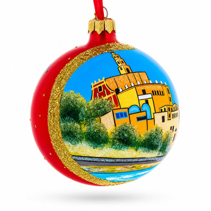 Jaffa Old City, Tel Aviv, Israel Glass Ball Christmas Ornament 4 Inches
