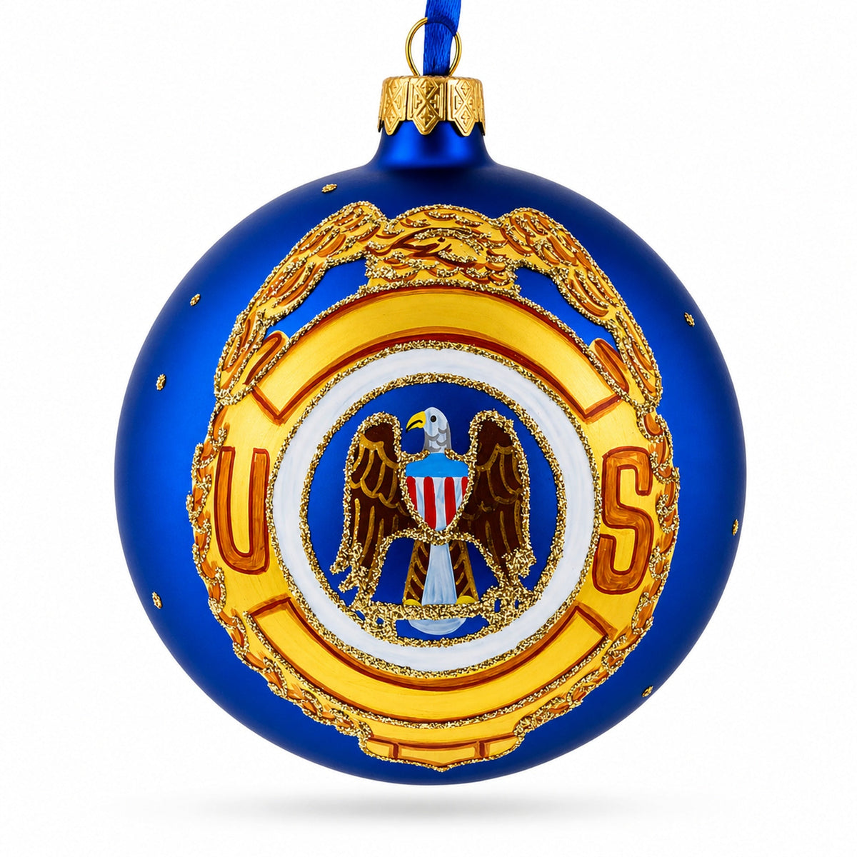 USA Army Glass Ball Christmas Ornament 4 Inches
