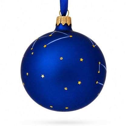 Aquarius Zodiac Horoscope Sign Glass Ball Christmas Ornament 3.25 Inches