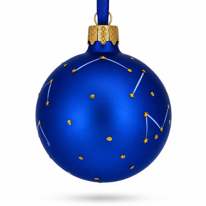 Capricorn Zodiac Horoscope Sign Glass Ball Christmas Ornament 3.25 Inches
