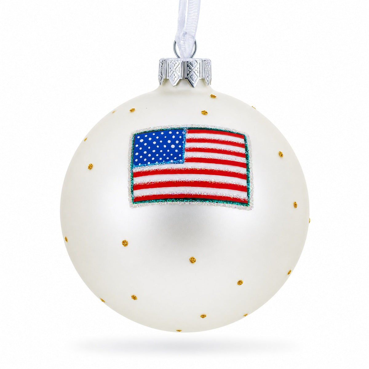 Republican Elephant Glass Ball Christmas Ornament 4 Inches
