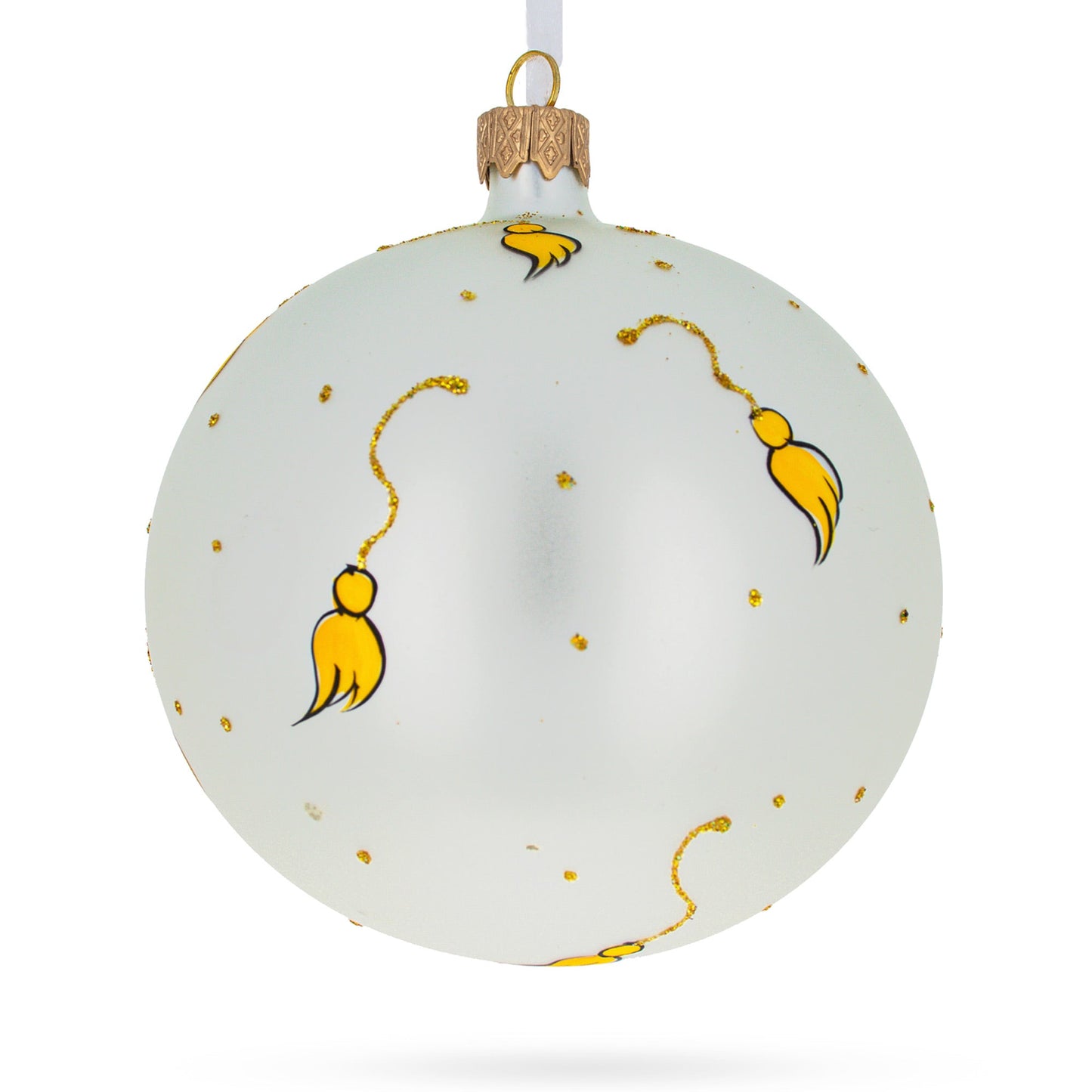 Cap and Tassel Commemorative Glass Ball Christmas Ornament 4 Inches.