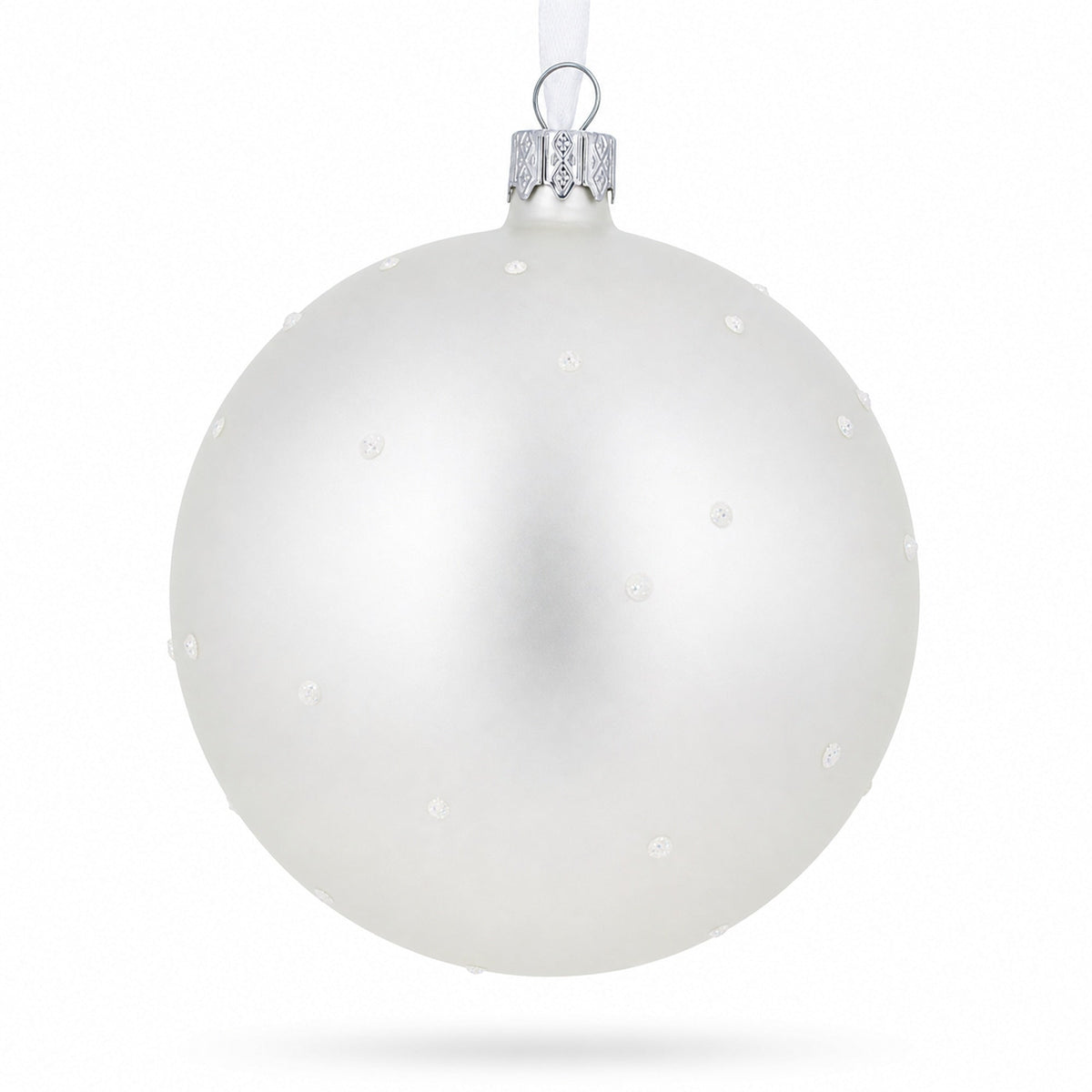 Snowmen Celebrating 'Our First Christmas' Glass Ball Christmas Ornament 4 Inches