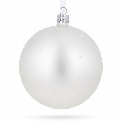 Snowmen Celebrating 'Our First Christmas' Glass Ball Christmas Ornament 4 Inches