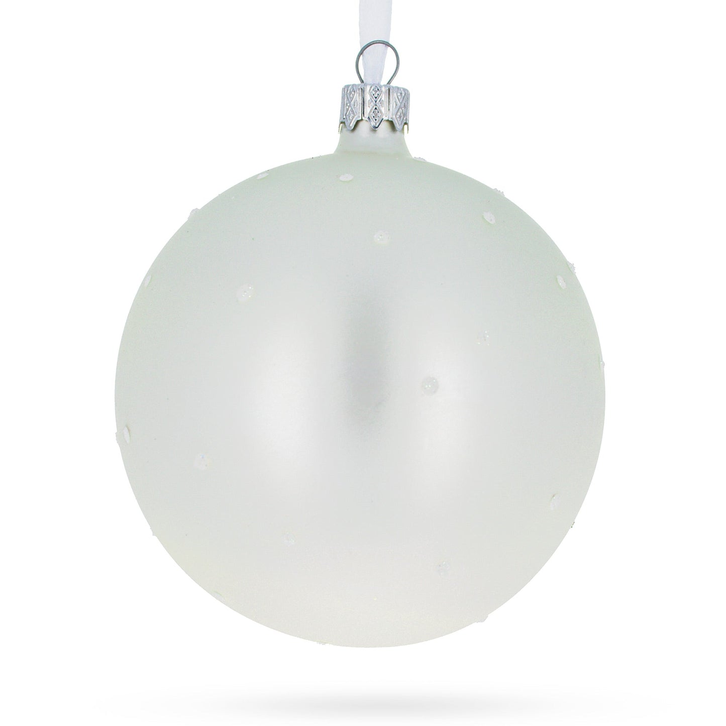Snowmen Celebrating 'Our First Christmas' Glass Ball Christmas Ornament 4 Inches