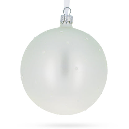 Snowmen Celebrating 'Our First Christmas' Glass Ball Christmas Ornament 4 Inches