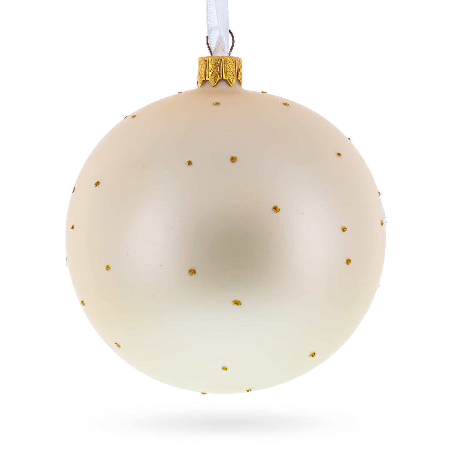 Bear vs. Bull Glass Ball Christmas Ornament 4 Inches