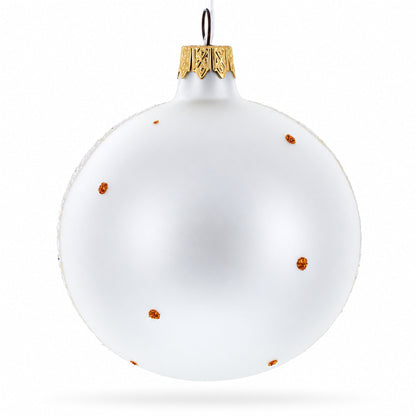 Turkey and Veggies Glass Ball Christmas Ornament 3.25 Inches