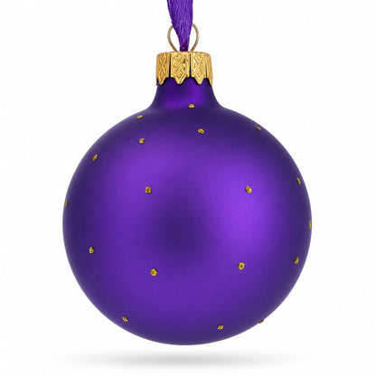 Full Moon with Black Cat and Jack-O’-Lantern Glass Ball Ornament 3.25 Inches