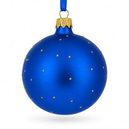 Turkey and Thanksgiving Party Glass Ball Christmas Ornaments 3.25 Inches