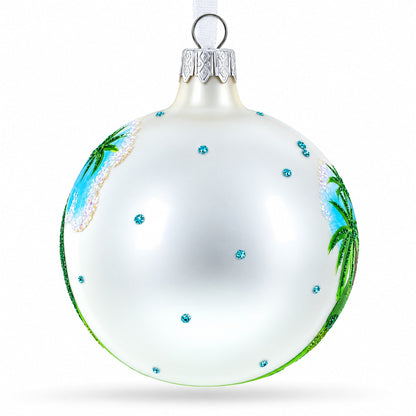 Baby Dinosaurs Glass Ball Christmas Ornament 3.25 Inches