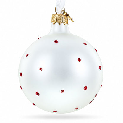 Elf and Candy Canes Glass Ball Christmas Ornaments 3.25 Inches