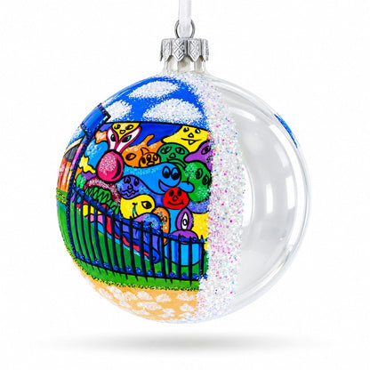 Wynwood Walls, Miami, Florida Glass Ball Christmas Ornament 4 Inches