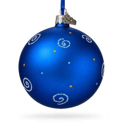 Menorah and Jewish Symbols Glass Ball Ornament 4 Inches