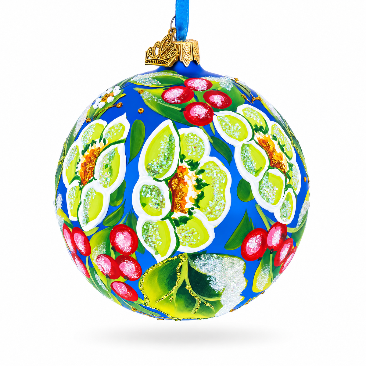 Christmas Magic Glass Ball Christmas Ornament, 4 Inches