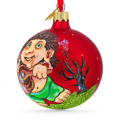 Troll the Cook Glass Ball Christmas Ornament 3.25 Inches