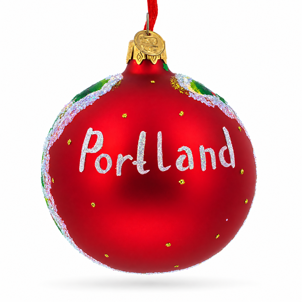 International Rose Test Garden in Portland, Oregon Glass Ball Christmas Ornament 3.25 Inches