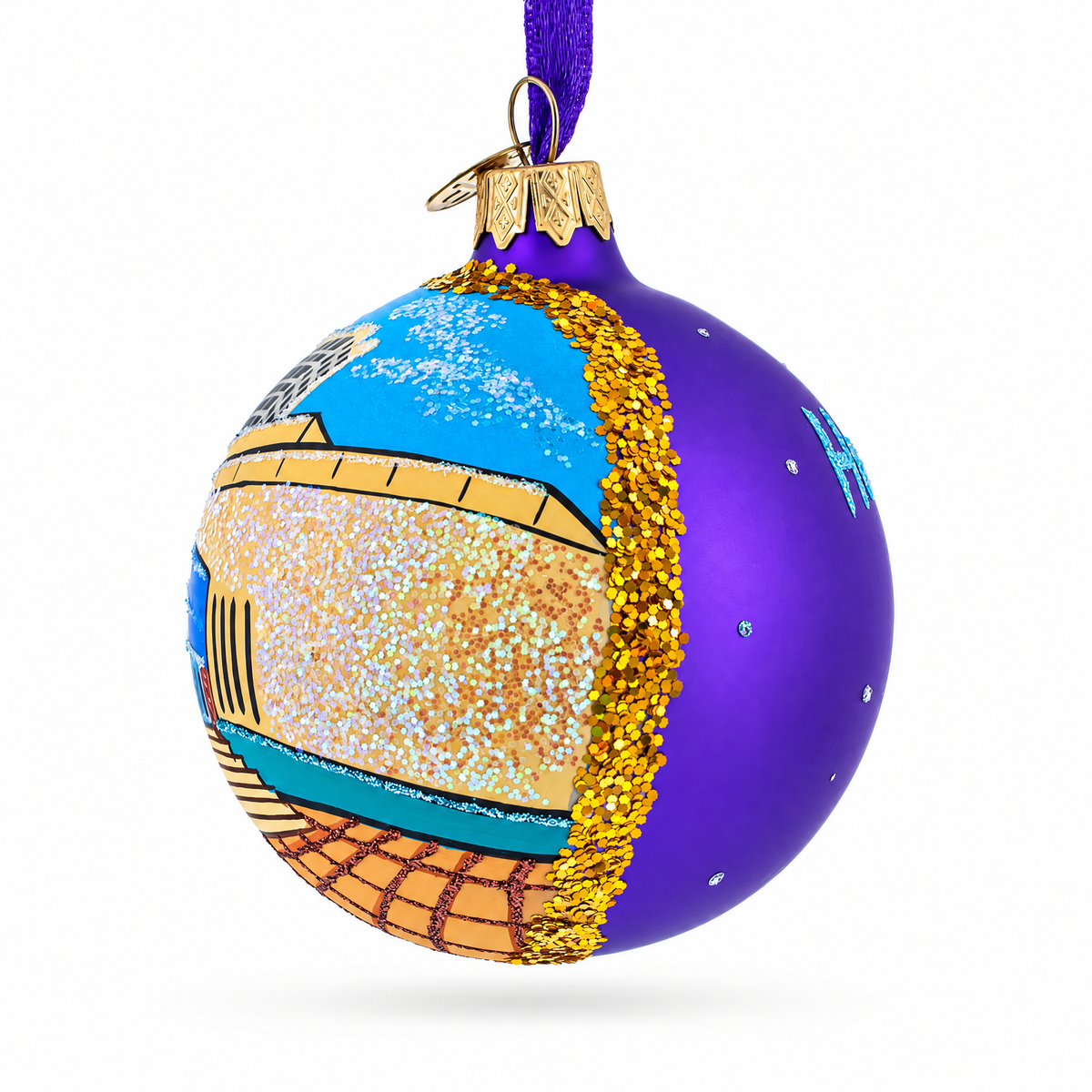 Museum of Natural Science in Houston, Texas Glass Ball Christmas Ornament 3.25 Inches