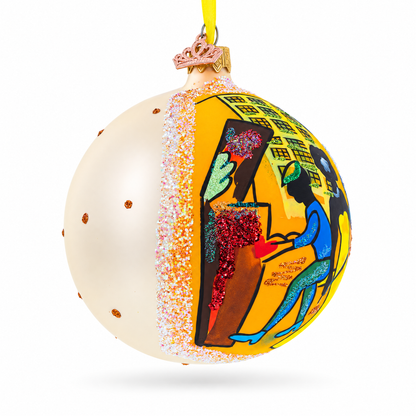 Swinging' Jazz Band Glass Ball Christmas Ornament 4 Inches