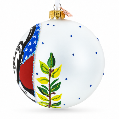 Martin Luther King Jr. Glass Ball Christmas Ornament 4 Inches