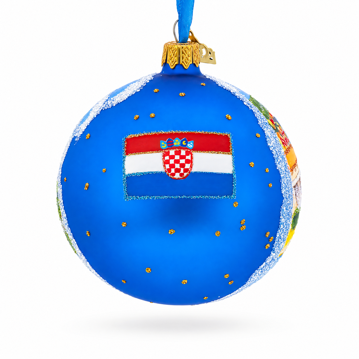 The Walls of Dubrovnik, Croatia Glass Ball Christmas Ornament 4 Inches