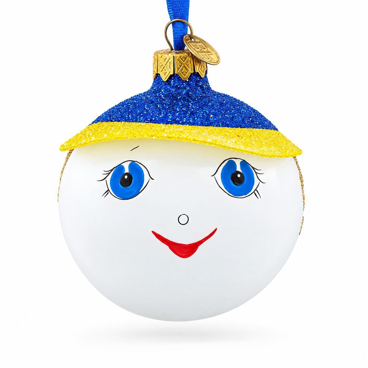 Boy in the Hat Glass Ball Christmas Ornament 3.25 Inches