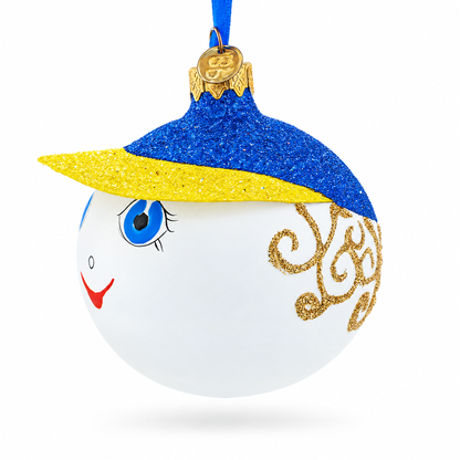 Boy in the Hat Glass Ball Christmas Ornament 3.25 Inches