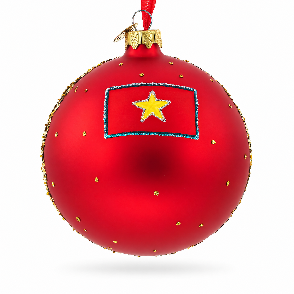 Temple of Literature & National University, Hanoi, Vietnam Glass Ball Christmas Ornament 4 Inches