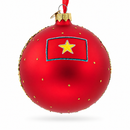 Temple of Literature & National University, Hanoi, Vietnam Glass Ball Christmas Ornament 4 Inches