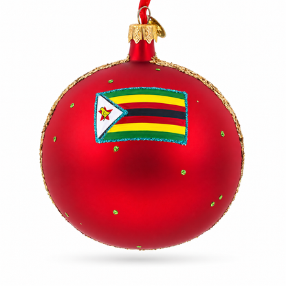 Victoria Falls, Republic of Zimbabwe Glass Ball Christmas Ornament 4 Inches