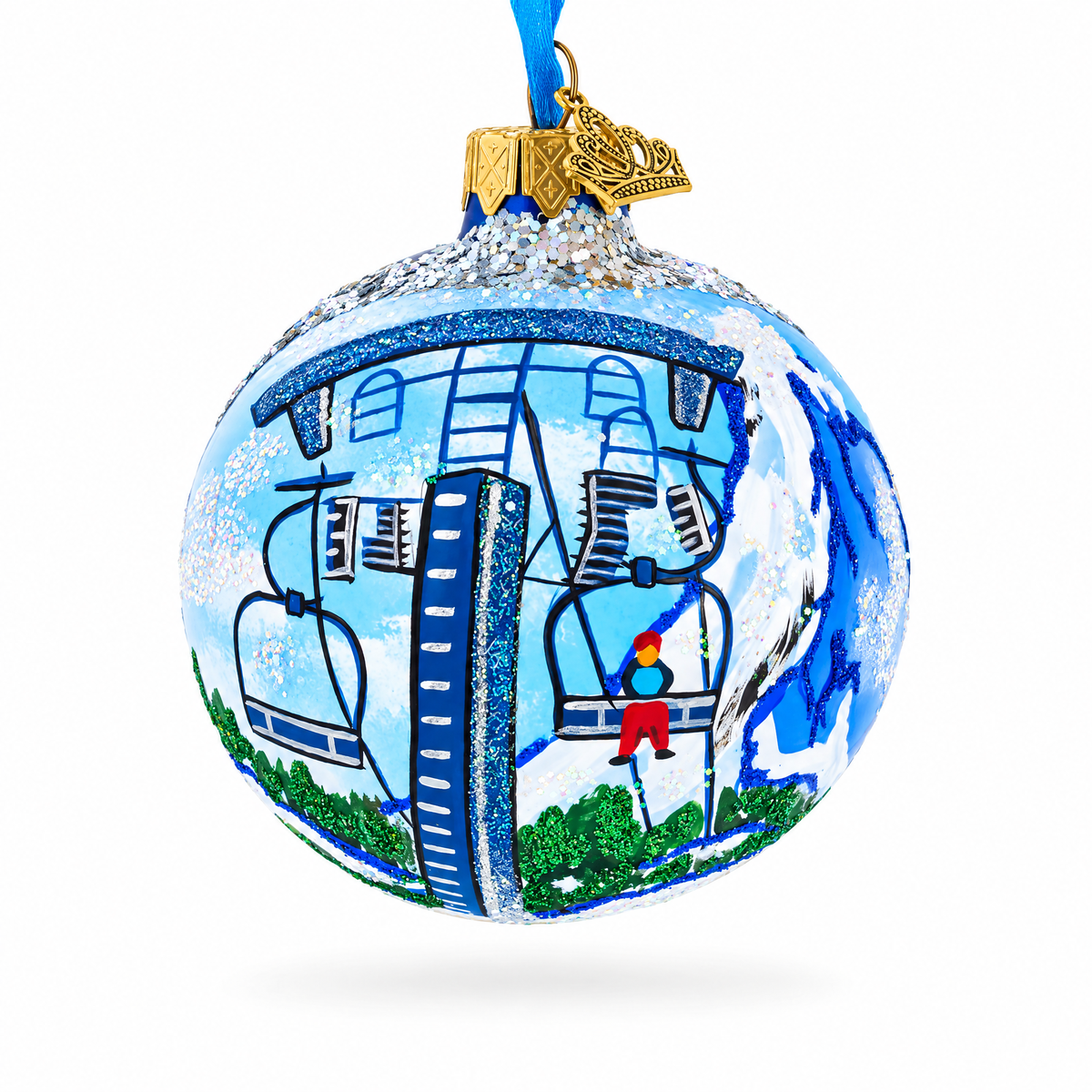Matterhorn, Zermatt, Switzerland Glass Ball Christmas Ornament 3.25 Inches