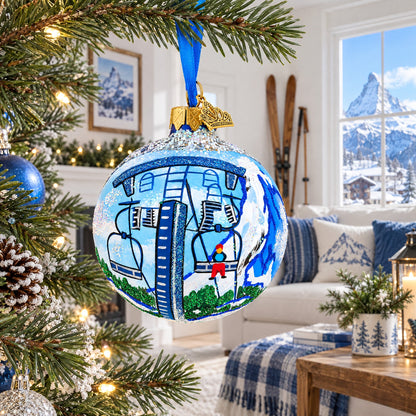 Matterhorn, Zermatt, Switzerland Glass Ball Christmas Ornament 3.25 Inches
