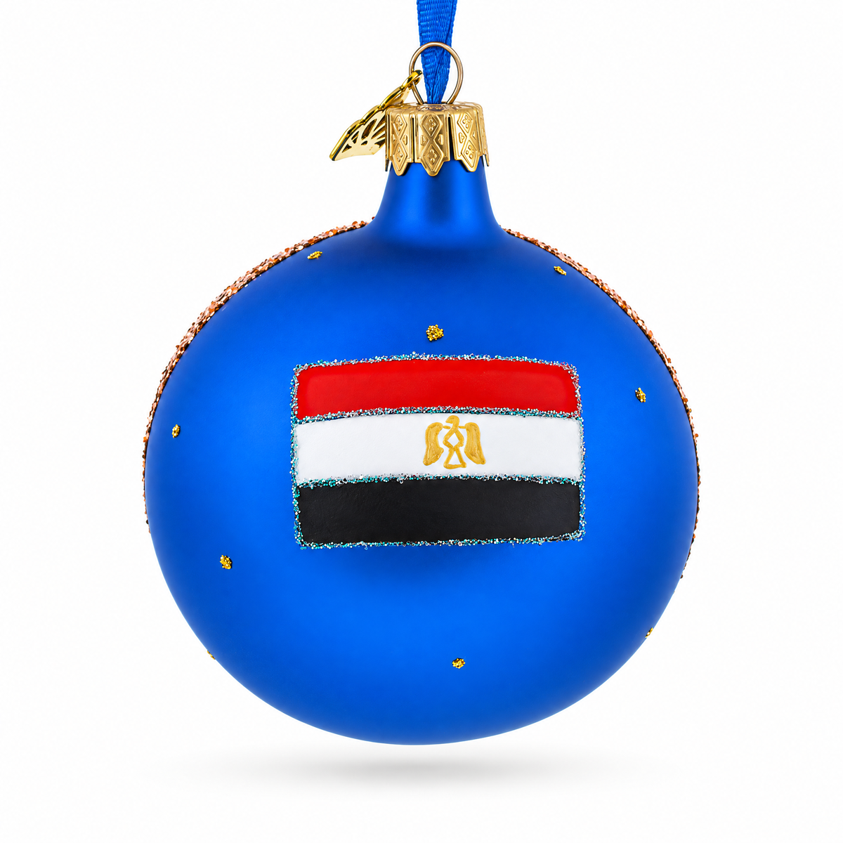 Luxor Temple, Egypt Glass Ball Christmas Ornament 3.25 Inches