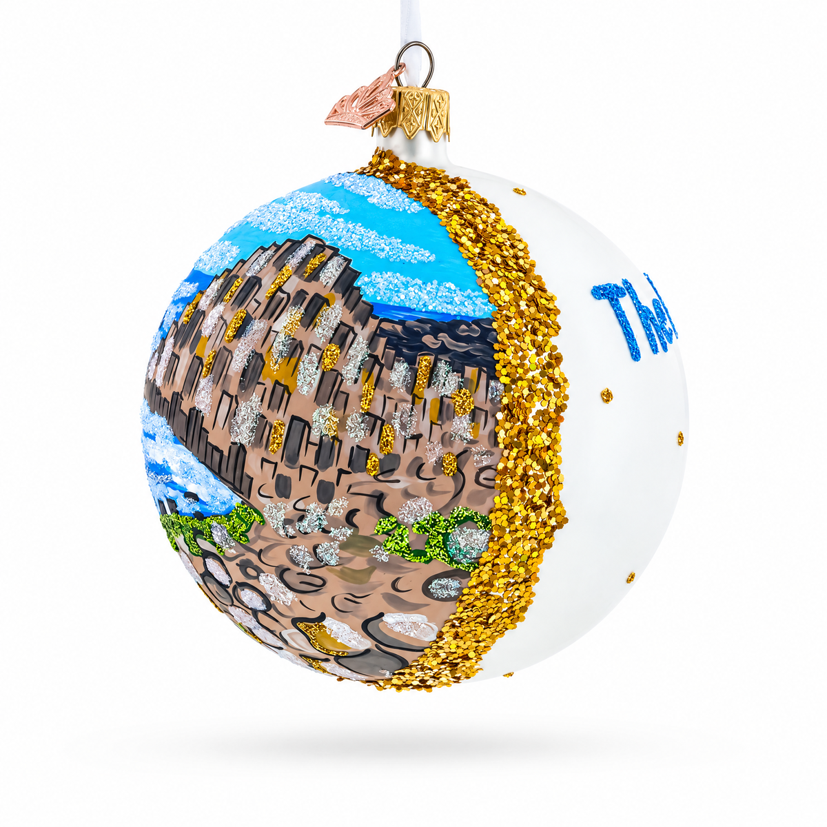 Giant's Causeway, Northern Ireland, United Kingdom Glass Ball Christmas Ornament 4 Inches