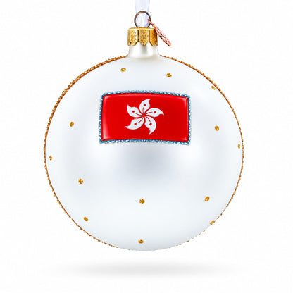 Victoria Peak, Hong Kong Glass Ball Christmas Ornament 4 Inches