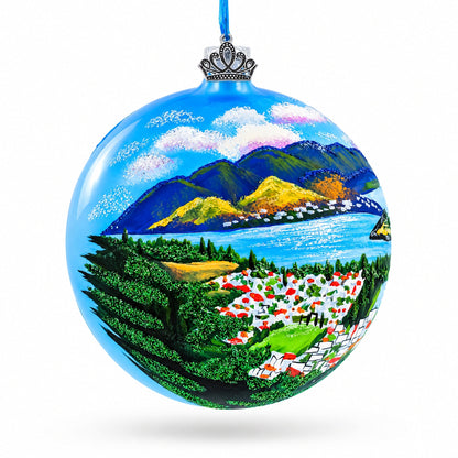 Queenstown, New Zealand Glass Ball Christmas Ornament 4 Inches