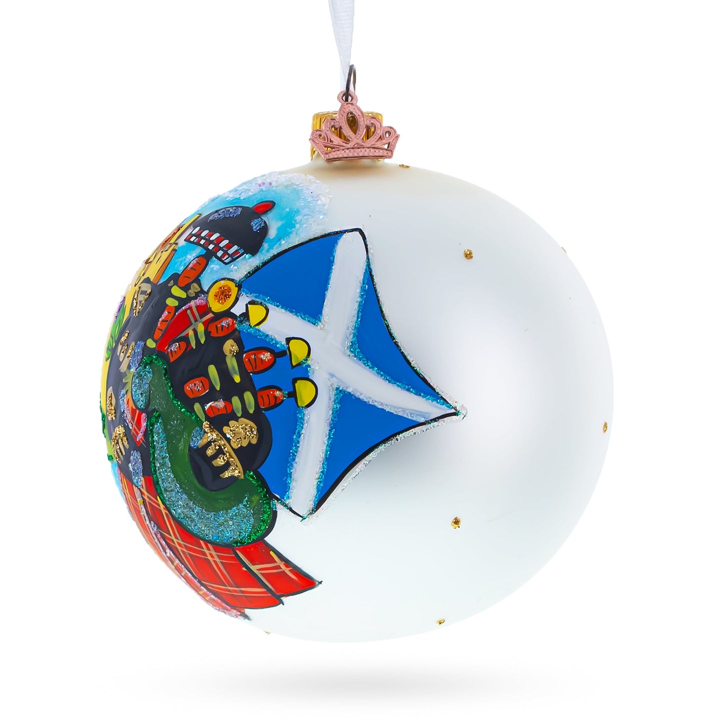 Scottish Heritage Glass Christmas Ornament 4 Inches