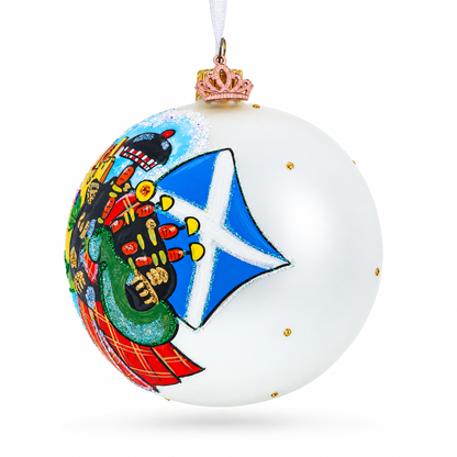 Scottish Heritage Glass Christmas Ornament 4 Inches