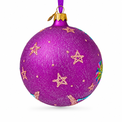 Cheerleaders Team Glass Ball Christmas Ornament 4 Inches
