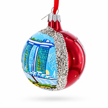 Art Science Museum, Marina Bay, Singapore Glass Ball Christmas Ornament 3.25 Inches