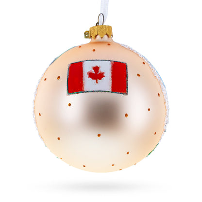 Parliament Hill and Buildings, Ottawa, Canada Glass Ball Christmas Ornament 4 Inches